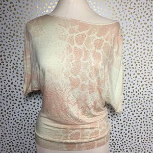 Juicy Couture PinkCream Snakeskin Shimmery Top